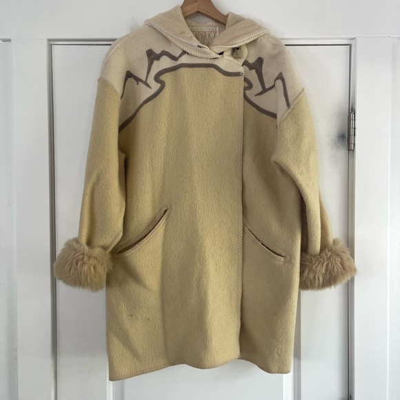 Incredible Vintage Linda Lundstrom Laparka Tribal Wool Coat - P - Picture 1 of 8